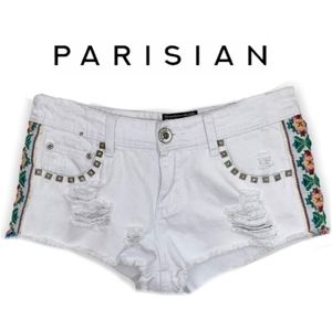 PARISIAN Embroided Jean Shorts